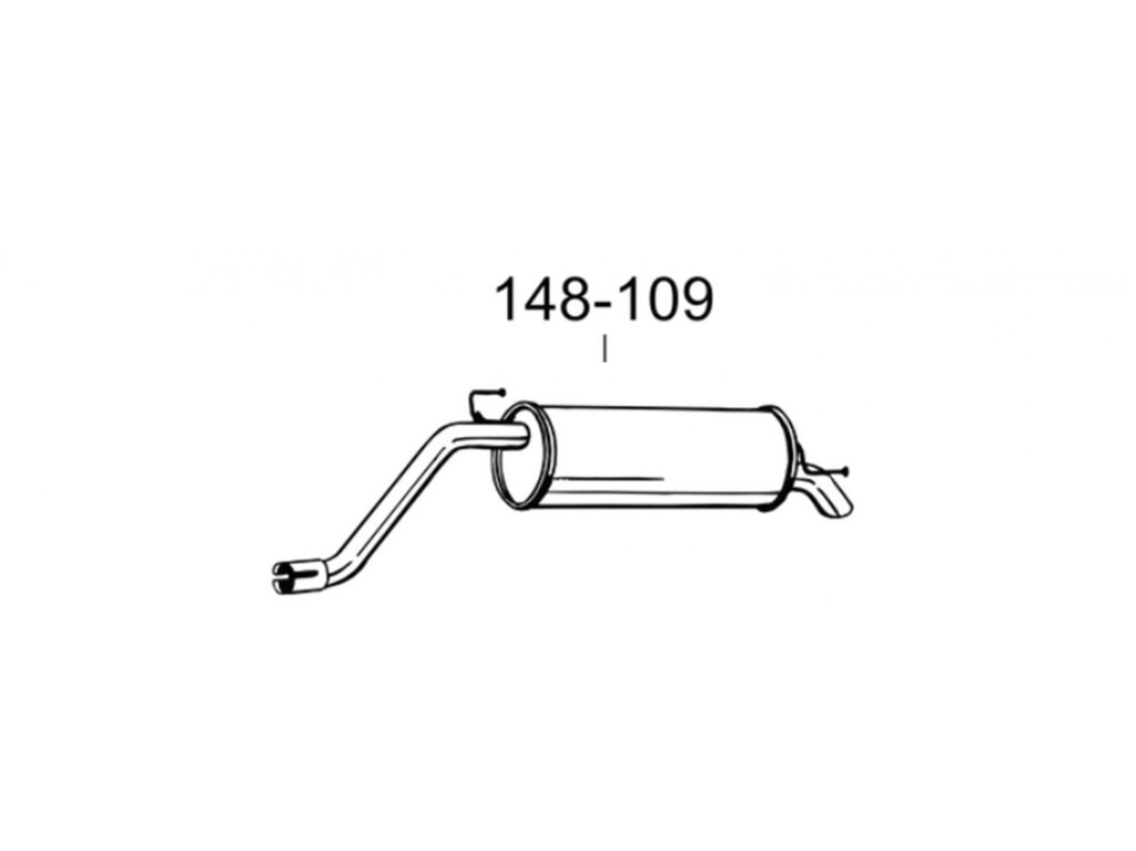 Глушник задній Фіат Гранде Пунто (Fiat Grande Punto) 05- (148-109) Bosal 07.433 від компанії Інтернет-магазин "Глушачек" - фото 1