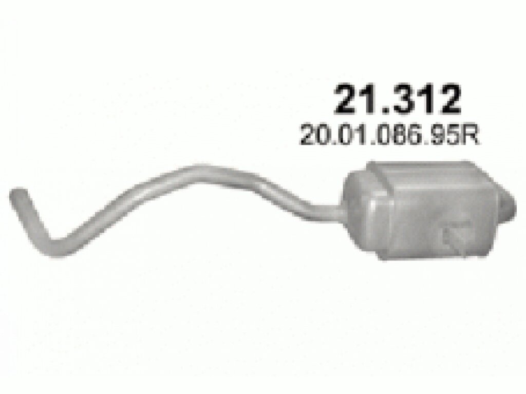 Глушник задній (кінцевий, основний) Рено Меган (Renault Megane) III 1.5D, 1.9D 08 (21.312) - Polmostrow від компанії Інтернет-магазин "Глушачек" - фото 1