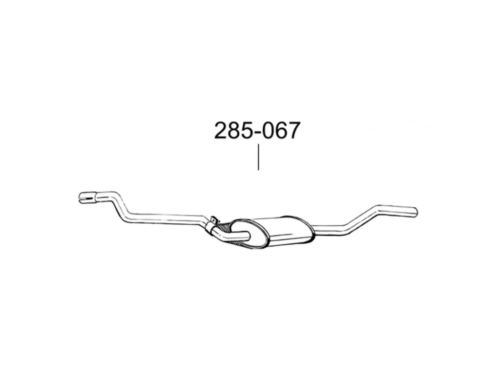 Глушник задній Мерседес В123 (Mercedes W123) 76-85 200-300TD (285-067) Bosal 13.01 від компанії Інтернет-магазин "Глушачек" - фото 1