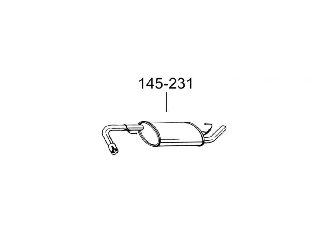 Глушник задній Нісан Патфайндер (Nissan Pathfinder) (145-231) Bosal від компанії Інтернет-магазин "Глушачек" - фото 1
