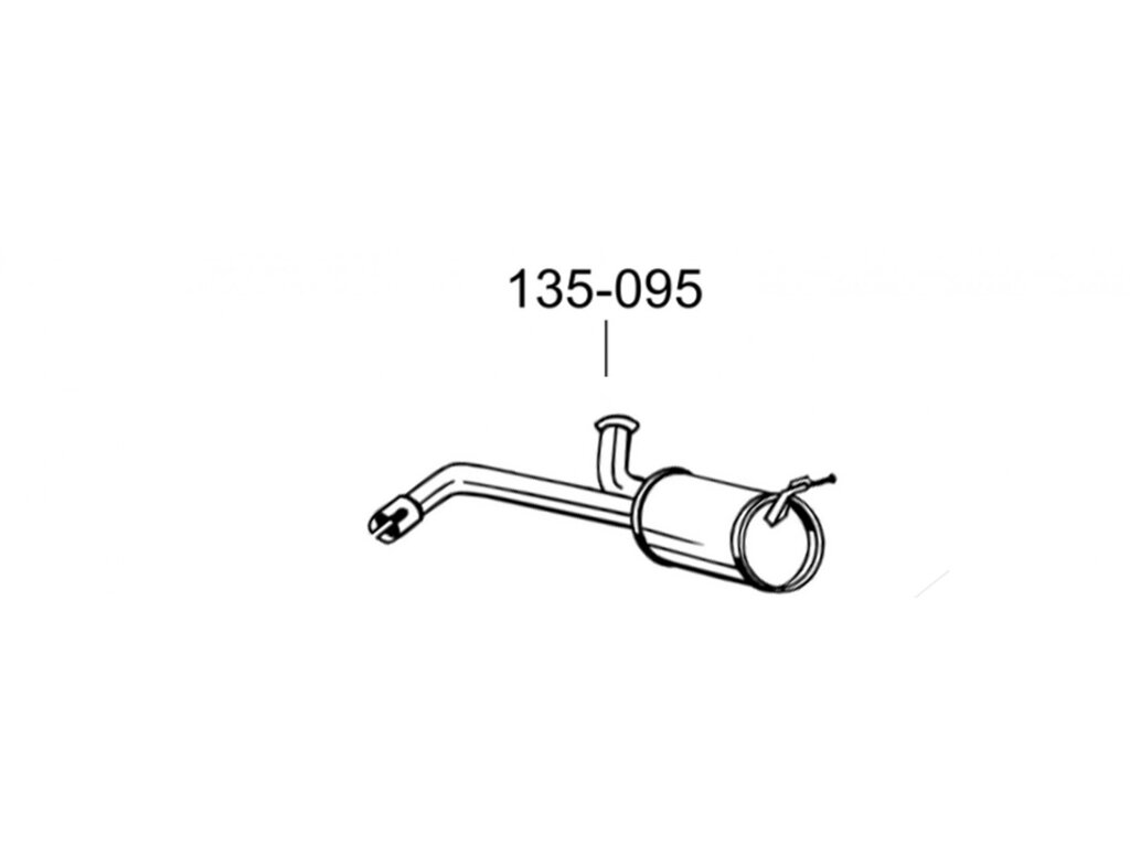Глушник задній Сітроен Джампі (Citroen Jumpy) 06- (135-095) Bosal від компанії Інтернет-магазин "Глушачек" - фото 1