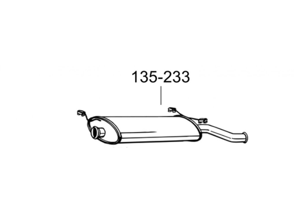 Глушник задній Сітроен Ксара (Citroen Xsara) 1.4i/1.6i/1.8i/1.5D/1.8D/1.9D HB 97-99 (135-233) Bosal 04.138 від компанії Інтернет-магазин "Глушачек" - фото 1