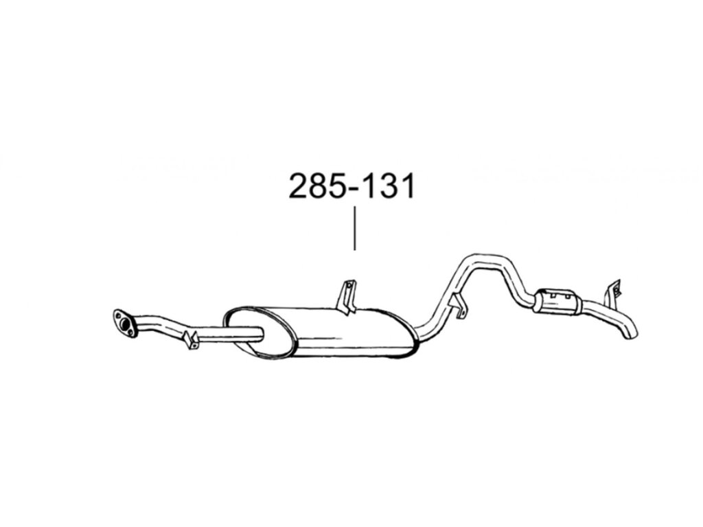 Глушник задній Сузукі Вітара (Suzuki Vitara) 1.6i 4x4 91-95 (285-131) Bosal 25.41 від компанії Інтернет-магазин "Глушачек" - фото 1