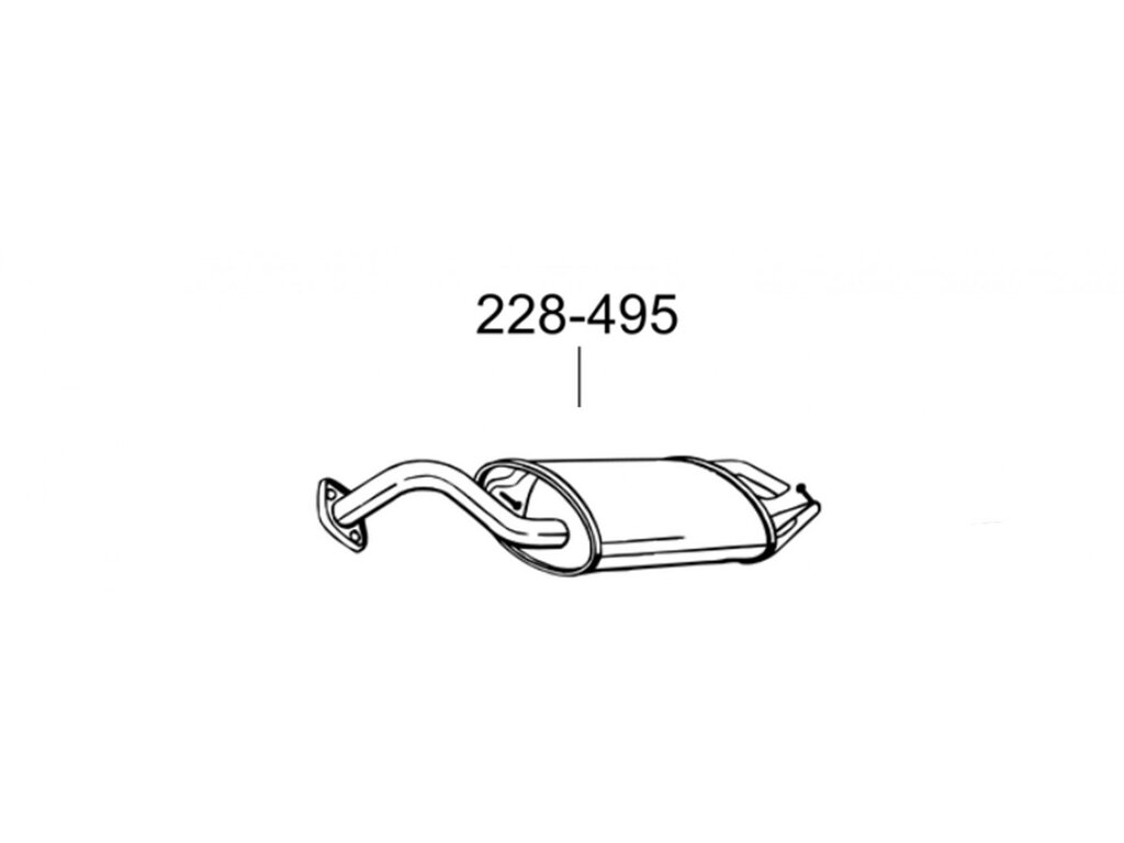 Глушник задній Тойота Королла (Toyota Corolla) 1.4D 8V 04 - 07 (228-495) Bosal 26.271 від компанії Інтернет-магазин "Глушачек" - фото 1