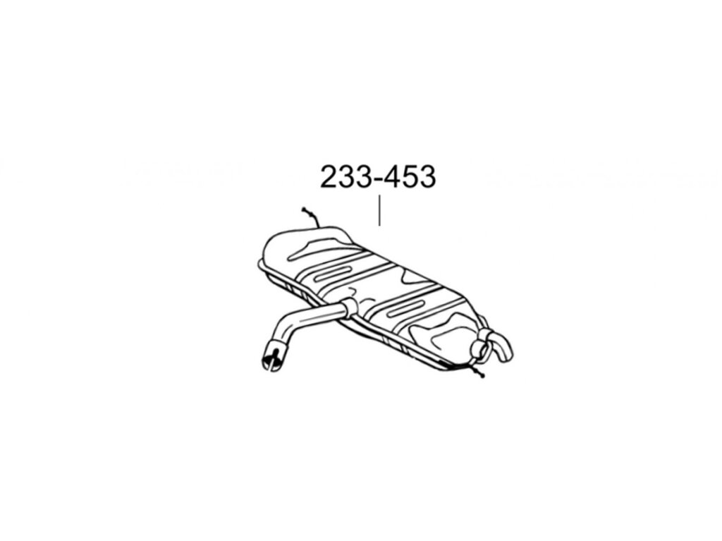 Глушник задній Volkswagen Гольф VI (Volkswagen Golf VI) 08-12 (233-707) Bosal від компанії Інтернет-магазин "Глушачек" - фото 1