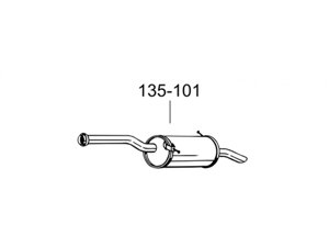 Глушник задній Сітроен Берлінго (Citroen Berlingo)/Пежо Партнер (Peugeot Partner) 1.6 HDi 05/08-10/10 (135-101) Bosal