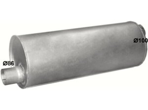 Глушник Мерседес СК (Mercedes Sk) 17-35 ton (69.78) Polmostrow алюмінізірованний