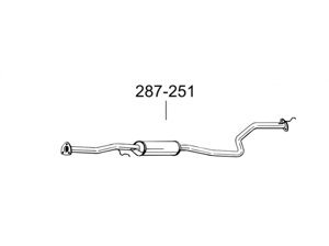 Передня Honda Sivic (Honda Civic) 96-01 (287-251) Bosal 09.55