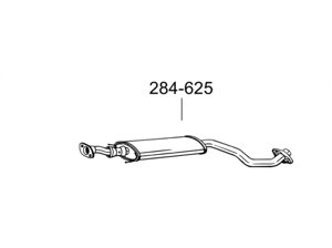 Глушник передній Ніссан Жук (Nissan Juke) 10- (284-625) Bosal 15.75 алюмінізірованний