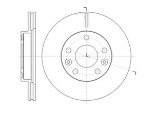 Гальмівний диск передній Duster/Kaptur/Megane/Terrano (14-21) D6147810 WOKING