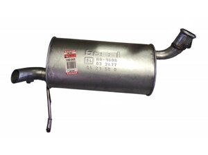 Глушник задній Пежо 407 (Peugeot 407) 04-07 (190-043) Bosal алюмінізірованний