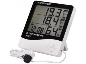 Термометр-гігрометрвнешнім датчиком температури HTC-2