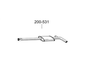 Глушник передній Рено Модус (Renault Modus) 04- (200-531) Bosal