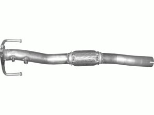 Труба средняя Опель Корса Д (Opel Corsa D) 1.3 TDi 06 - (17.346) Polmostrow алюминизированный