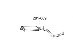 Front Peugeot 206 (Peugeot 206) 1,6 98-00 (281-609) Bosal 19.195