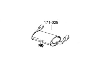 Глушник задній Mazda МХ5 (Mazda MX5) 05- (171-029) Bosal