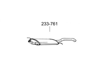 Глушник задній Фольксваген Гольф III (Volkswagen Golf III) 2.0i Variant 93-97 (233-761) Bosal 30.89