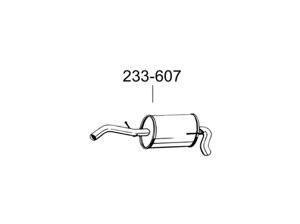 Резервний глушник Arosa/Volkswagen Lupo (Volkswagen Lupo) 1,0i, 1,4i 00-05 (233-607) Bosal 23,68