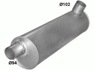 Глушник МІН Бус уел (Man BUS UEL) 242 din 47307 (L: 920mm) (68.45) Polmostrow алюмінізірованний