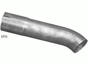 Кінцева труба глушника ДАФ 2100/83 (DAF 2100/83) (61.03) Polmostrow алюмінізірованной