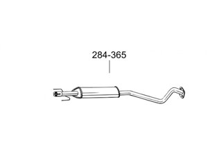 Глушник передній Опель Айстра G (Opel Astra G) 98-09 (284-365) Bosal 17.530