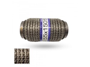 Річ глушника 55x150 3-шарова армована ланцюгова пошта блокування (коротка фланця / нержавіюча сталь) EUROEX