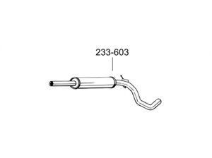 Резонатор Сеат Ароса (Seat Arosa) / Фольксваген Лупо (Volkswagen Lupo) 1,0i, 1,4i 97-00 (233-603) Bosal 23.67