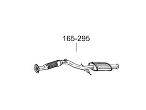 Глушник передній Хюндай Матрикс (Hyundai Matrix) 01- (165-295) Bosal