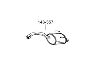 Глушник Фіат Панда (Fiat Panda II) 05- (148-357) Bosal