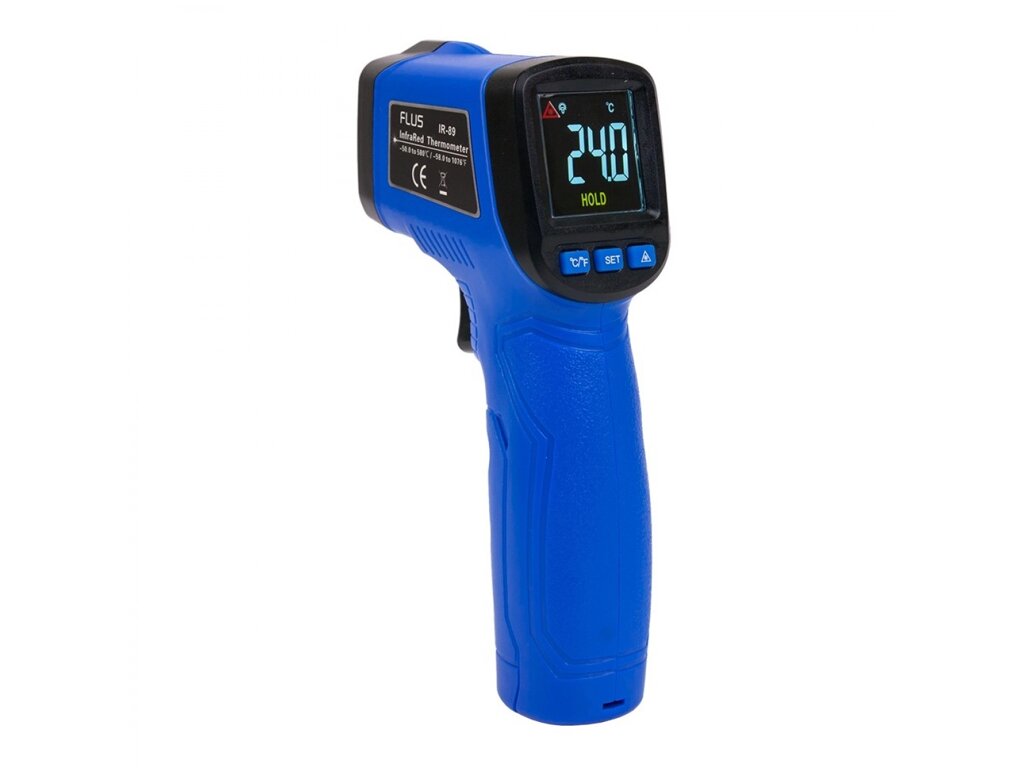 Пірометр безконтактний термометр інфрачервоний Flus IR-89 з кольоровим дисплеєм від компанії Інтернет-магазин "Глушачек" - фото 1