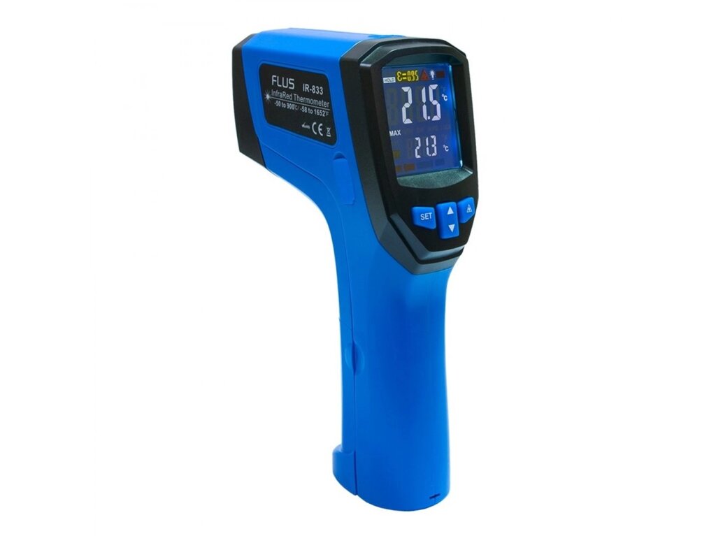 Пірометр термометр безконтактна інфрачервоний Flus IR-833 (-50 ... + 900) від компанії Інтернет-магазин "Глушачек" - фото 1
