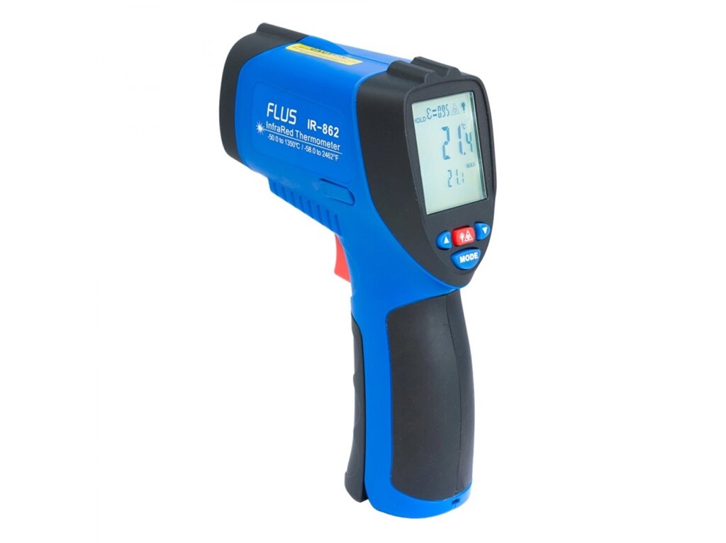Пірометр термометр дистанційний інфрачервоний FLUS IR-862 (-50…+1350) від компанії Інтернет-магазин "Глушачек" - фото 1