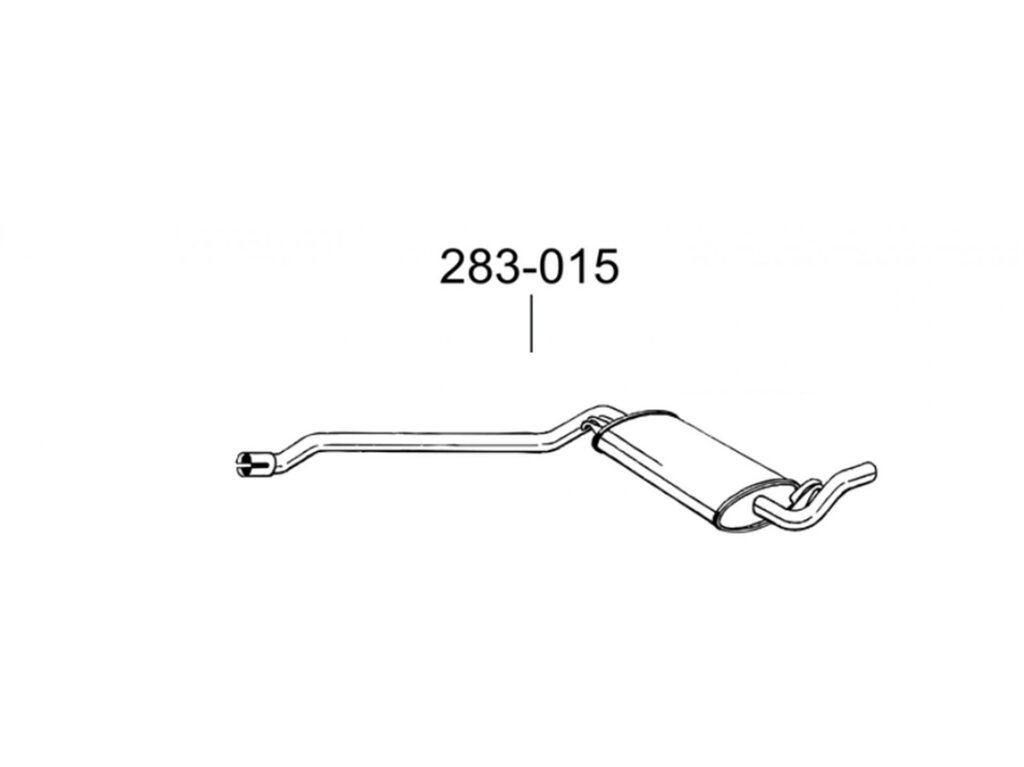 Резонатор Ауді 80 (Audi 80)/Купе (Coupe)/Кабрио (Cabrio) 93- 1.6D/TD (283-015) Bosal 01.04 від компанії Інтернет-магазин "Глушачек" - фото 1