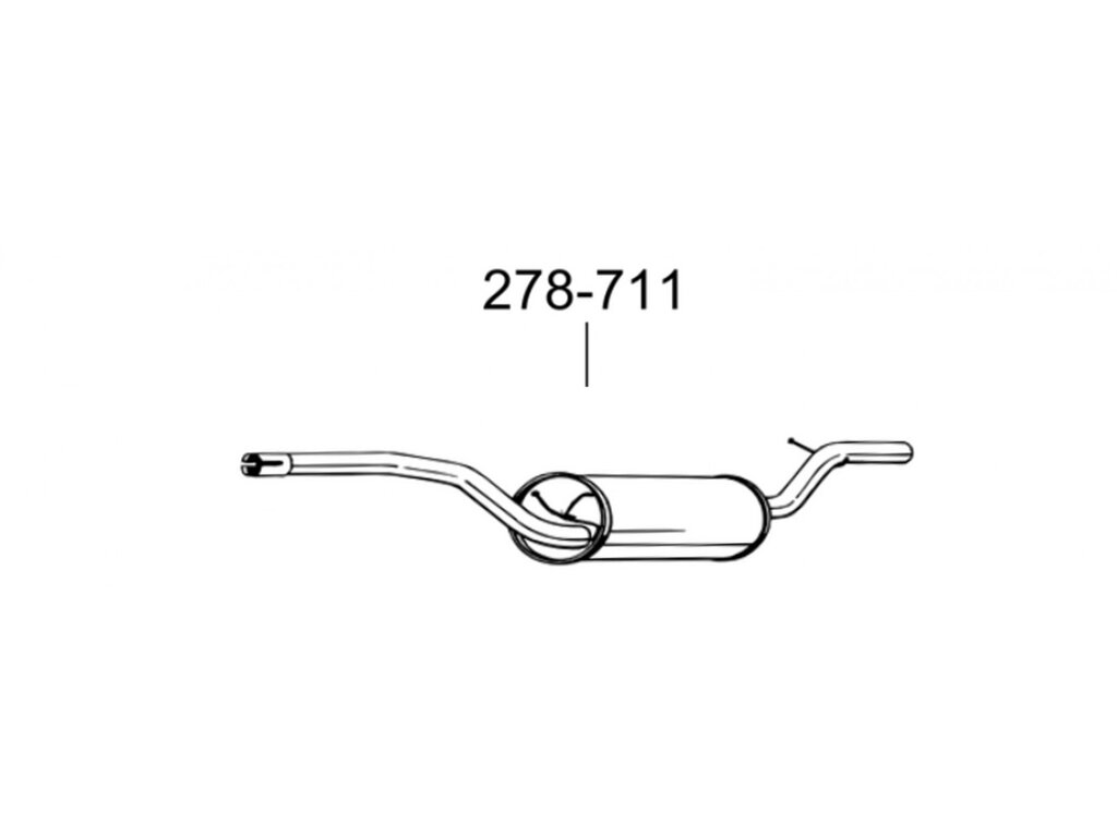 Резонатор Ford Focus (Ford Focus) 1.6 80-83 (278-711) Bosal 08.58 від компанії Інтернет-магазин "Глушачек" - фото 1