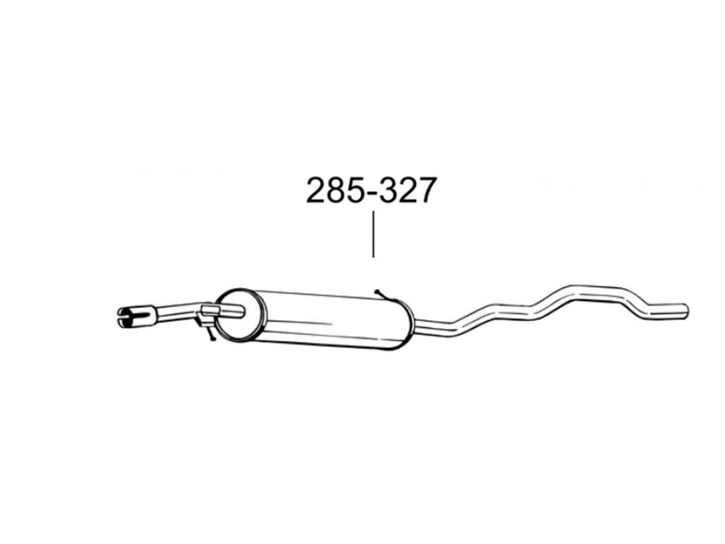 Резонатор Форд Галаксі (Ford Galaxy) 2.0 97-00 (285-327) Bosal 08.218 від компанії Інтернет-магазин "Глушачек" - фото 1