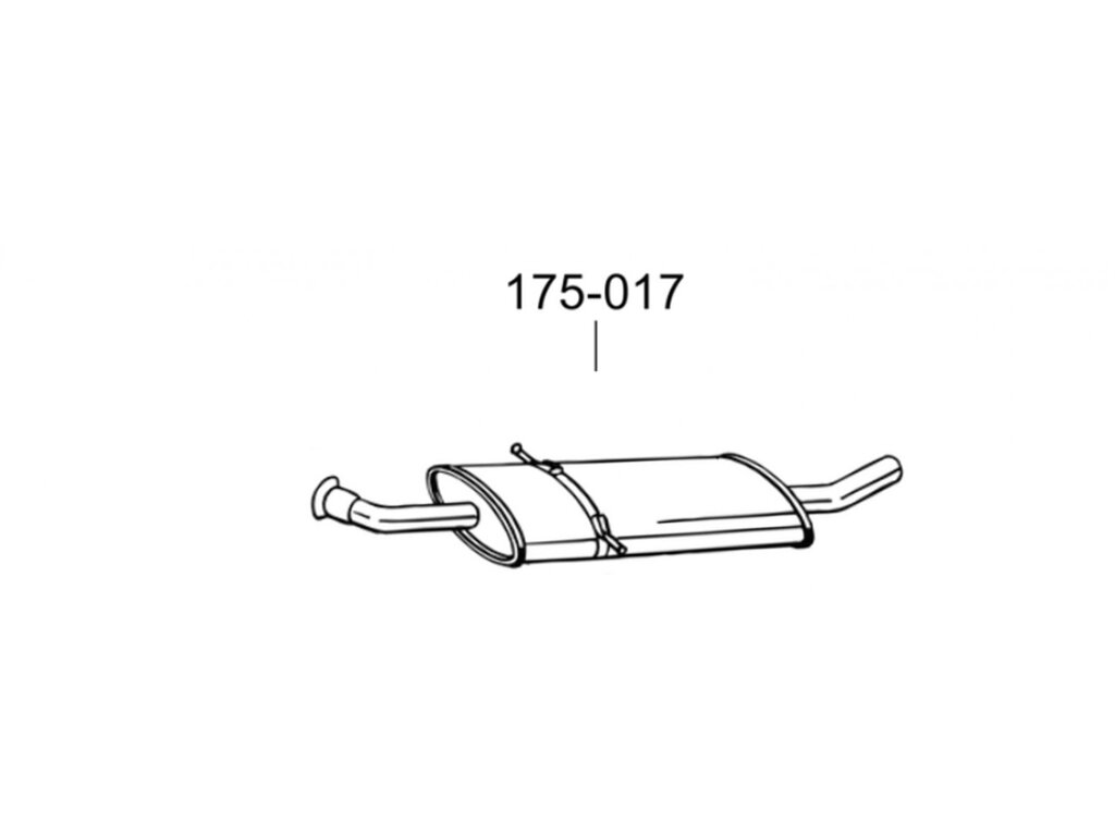 Резонатор Мерседес А200- В169 (Mercedes A200 - W169) 04- (175-017) Bosal від компанії Інтернет-магазин "Глушачек" - фото 1