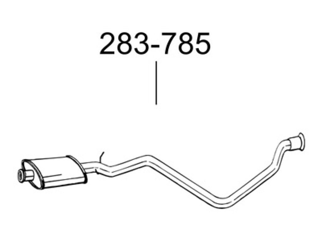 Резонатор Пежо 405 (Peugeot 405) 1.4 87-96 (283-785) Bosal 19.05 від компанії Інтернет-магазин "Глушачек" - фото 1