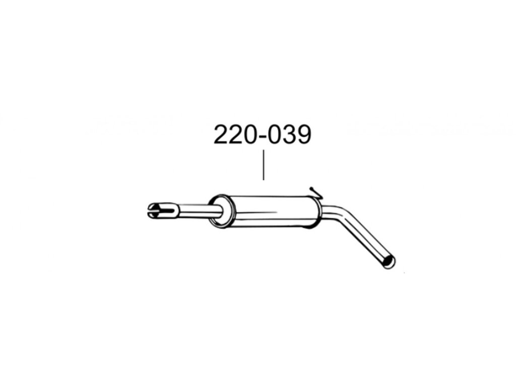 Резонатор Шкода Фабія (Skoda Fabia) 1.4i 00- (220-039) Bosal 24.34 від компанії Інтернет-магазин "Глушачек" - фото 1