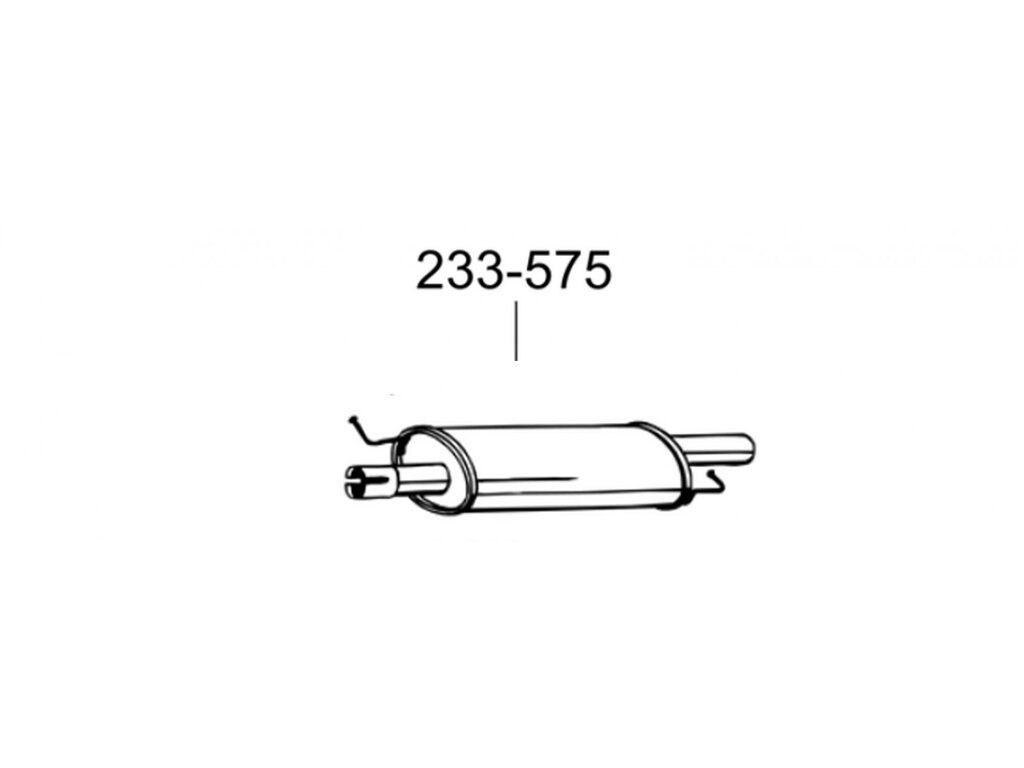 Резонатор Volkswagen Транспортер V (Volkswagen Transporter V) 1.9 TDi TD (233-575) Bosal 30.211 від компанії Інтернет-магазин "Глушачек" - фото 1