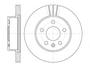 Гальмівний диск передній Vito (638) 96-03 (276x22) D646010 WOKING
