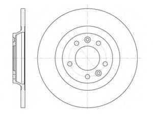 Гальмівний диск (задній) citroen C5/peugeot 407/508/607/RCZ 1.6-3.0 04- woking D669000