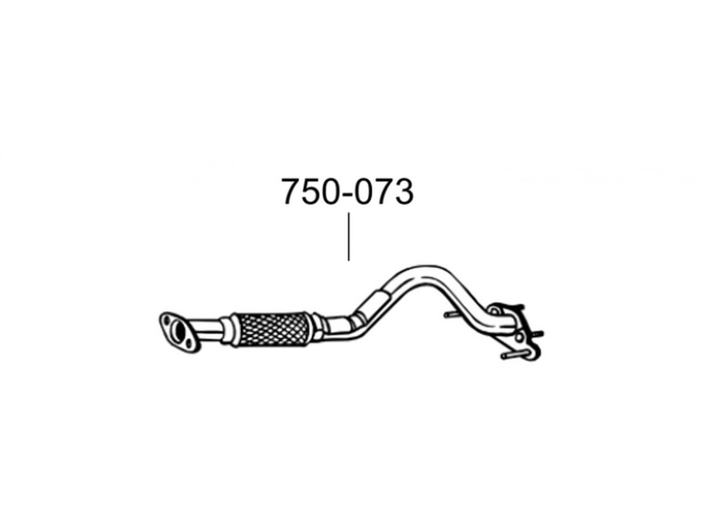 Труба приймальня Хюндай Гетз (Hyundai Getz) 02-09 (750-073) Bosal 10.67 від компанії Інтернет-магазин "Глушачек" - фото 1