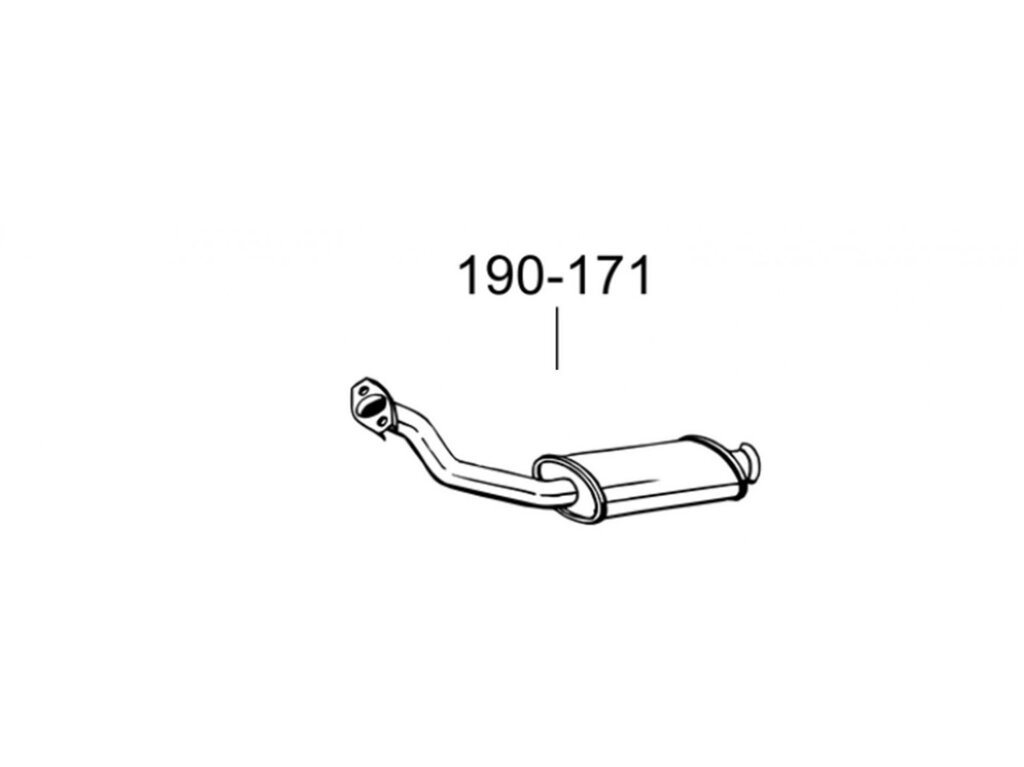 Труба приймальня Сітроен Берлінго (Citroen Berlingo) / Пежо Партнер (Peugeot Partner) 1.9 D 01-02 (190-171) Bosal від компанії Інтернет-магазин "Глушачек" - фото 1