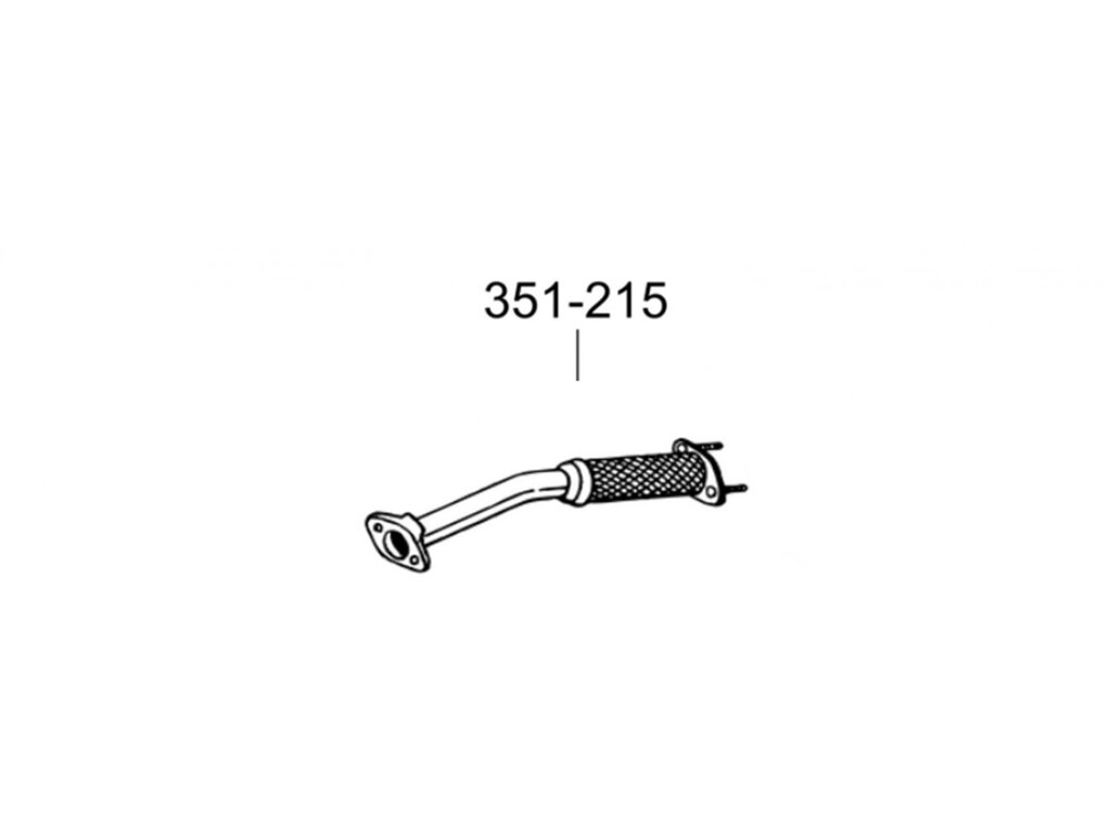 Труба середня Форд Фієста (Ford Fiesta) 1.3i 98- KAT (351-215) Bosal 08.551 від компанії Інтернет-магазин "Глушачек" - фото 1