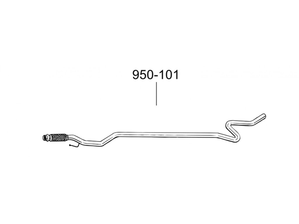 Труба Сітроен Ц3 2 (Citroen C3 II) 09-11 (950-101) Bosal від компанії Інтернет-магазин "Глушачек" - фото 1