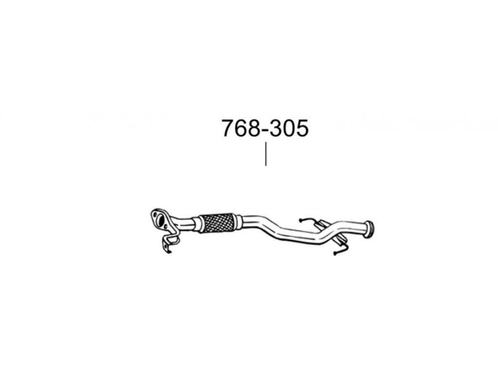 Труби Хюндай Гетс (Hyundai Getz) 1.1 02-03 (768-305) Bosal 10.64 від компанії Інтернет-магазин "Глушачек" - фото 1