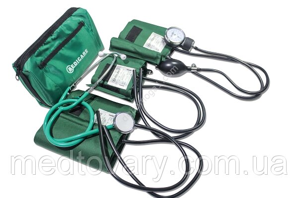 Апарат для вимірювання кров'яного тиску (сфігмоманометр) з трьома манжетами від компанії Фармєдіс, ТОВ - фото 1
