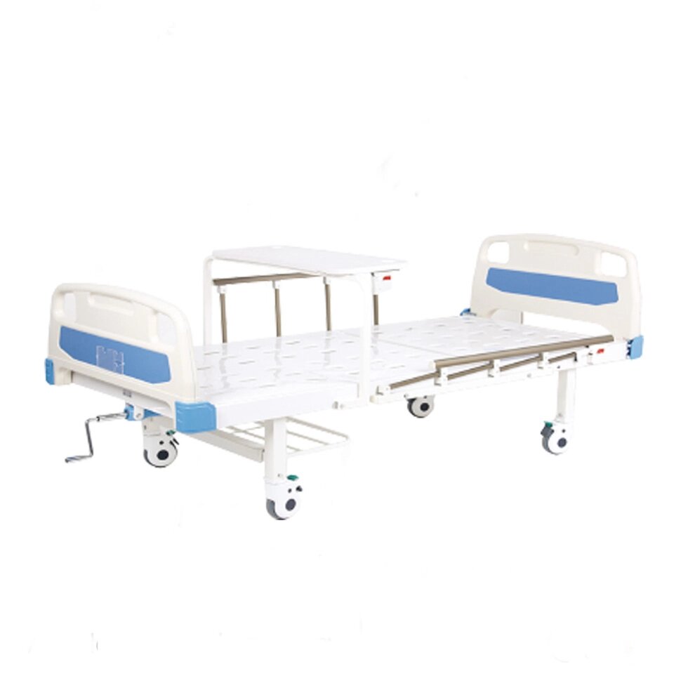 Ліжко лікарняне “БІОМЕД” FB-23 ( 2-секційне, механічне) на колесах від компанії Фармєдіс, ТОВ - фото 1