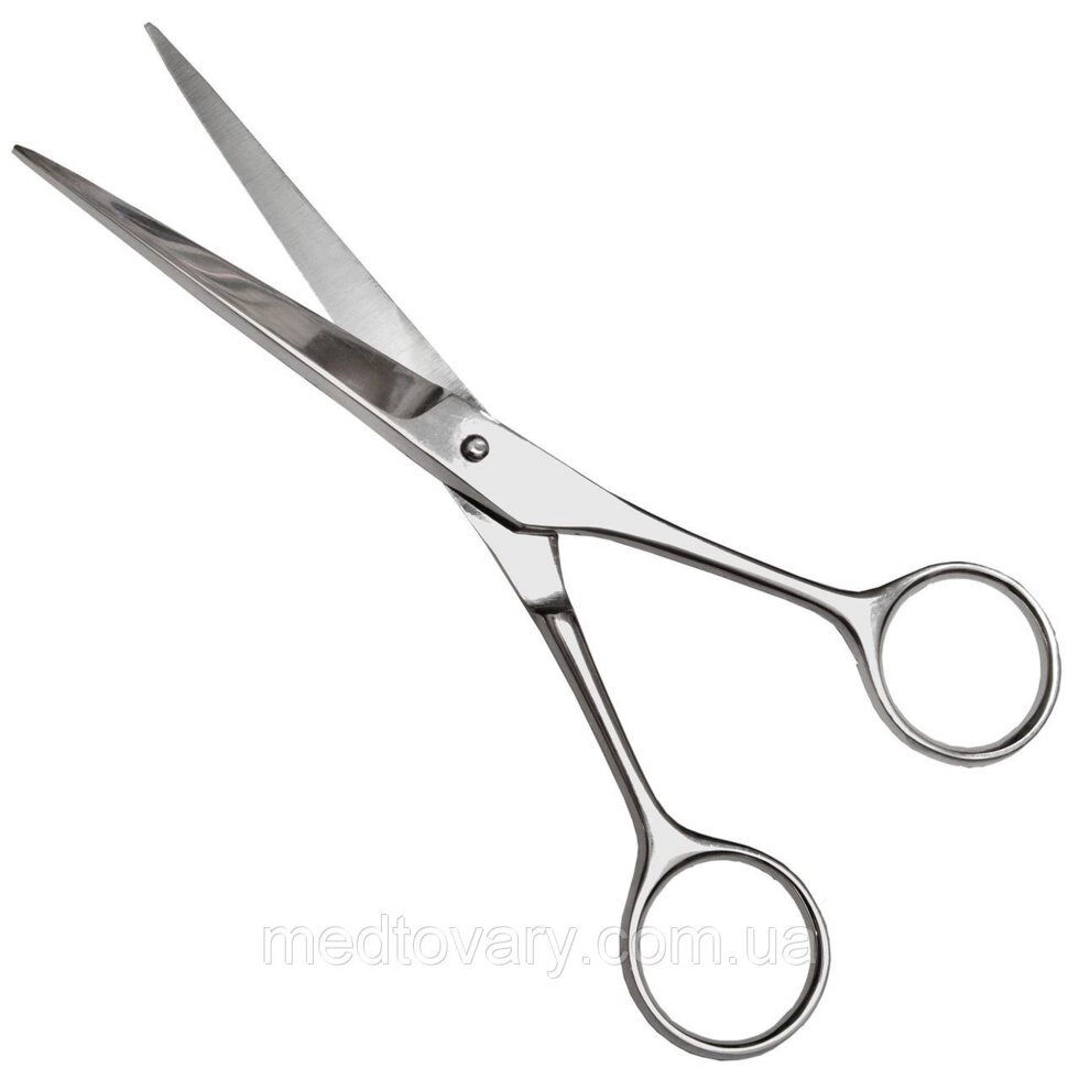 Ножиці для стрижки волосся при обробці країв рани. Довжина 17,5 см від компанії Фармєдіс, ТОВ - фото 1