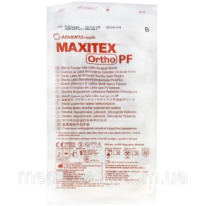 Maxitex Ortho PF стерильні неопудрені латексні хірургічні рукавички (размер 6.0) 9.0